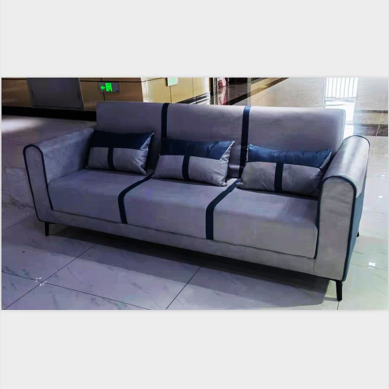 Lu Zi Furniture - Multi-functional foldable simple solid wood sofa bed, two-person sitting and sleeping bed for small living room, with technology fabric details Picture