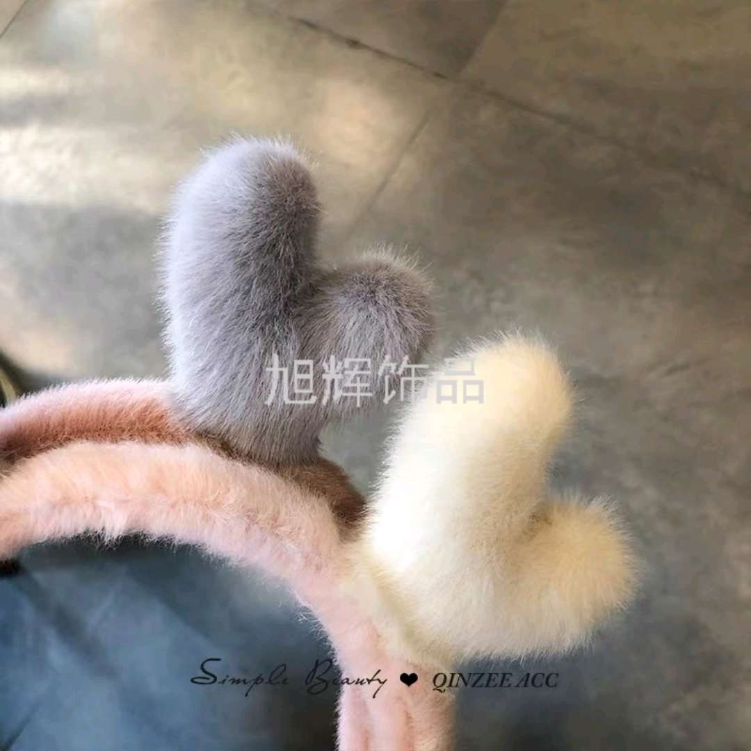 厂家直销秋冬季女士可爱洗脸鹿角毛绒发箍圣诞节头箍头饰一件代发详情图4