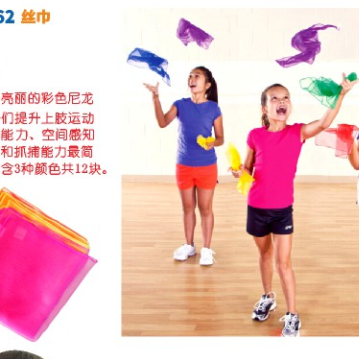 Preschool supplies kindergarten children play silk scarf Hualong toys