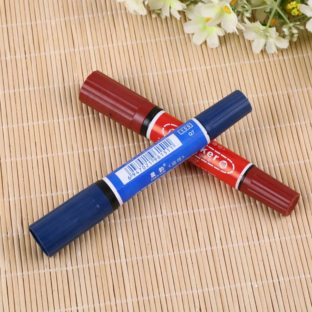 Marker Double-Headed Marker Round Tip Marker Knife Tip Marker School Supplies Office Supplies Specification drawing