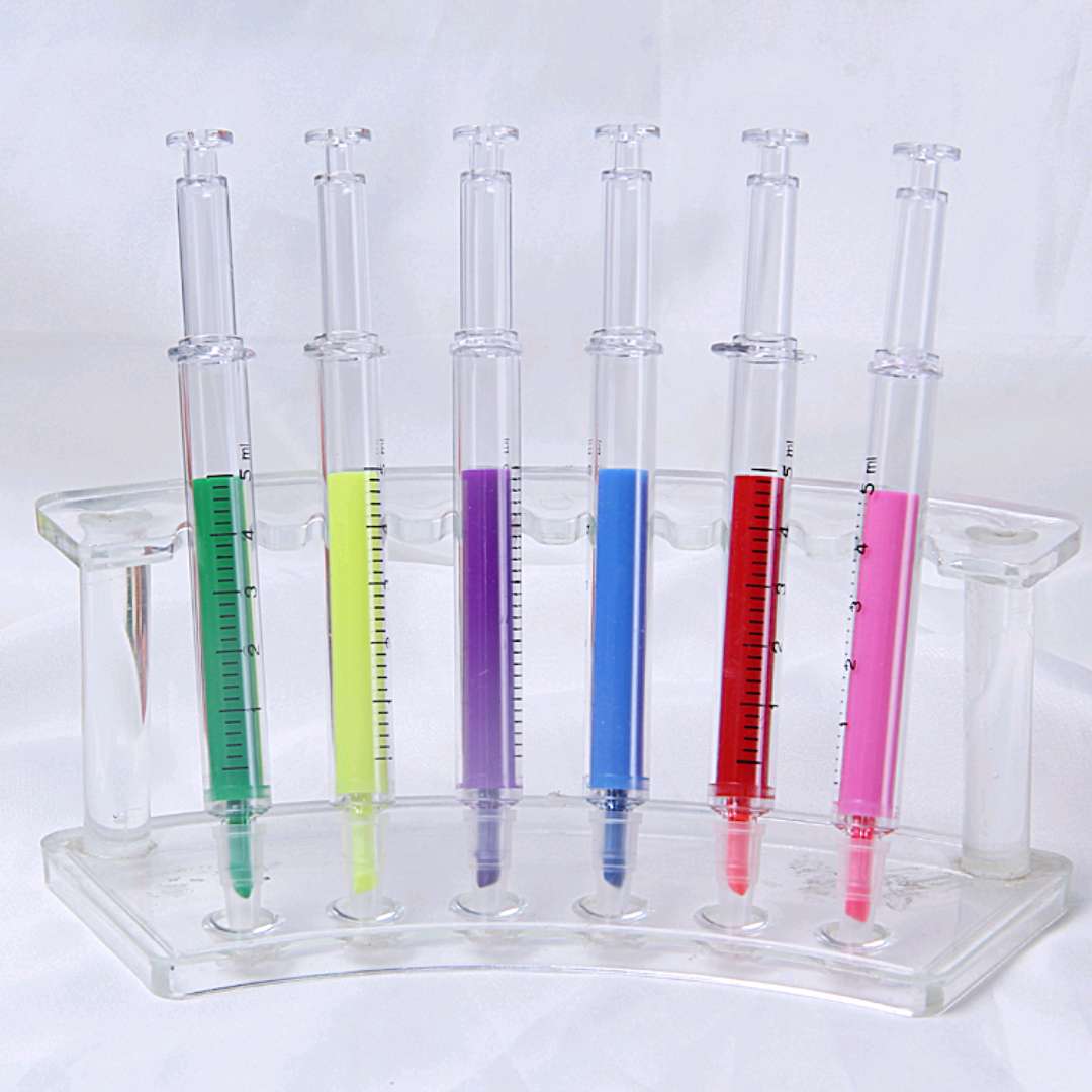 Ballpoint Pen Syringe Ballpoint Pen Liquid Ballpoint Pen Highlighter School Supplies Office Supplies Application Scenario