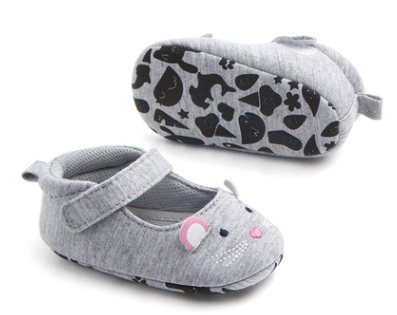  春秋款女宝宝鞋可爱老鼠学步鞋彩棉婴儿鞋 详情1