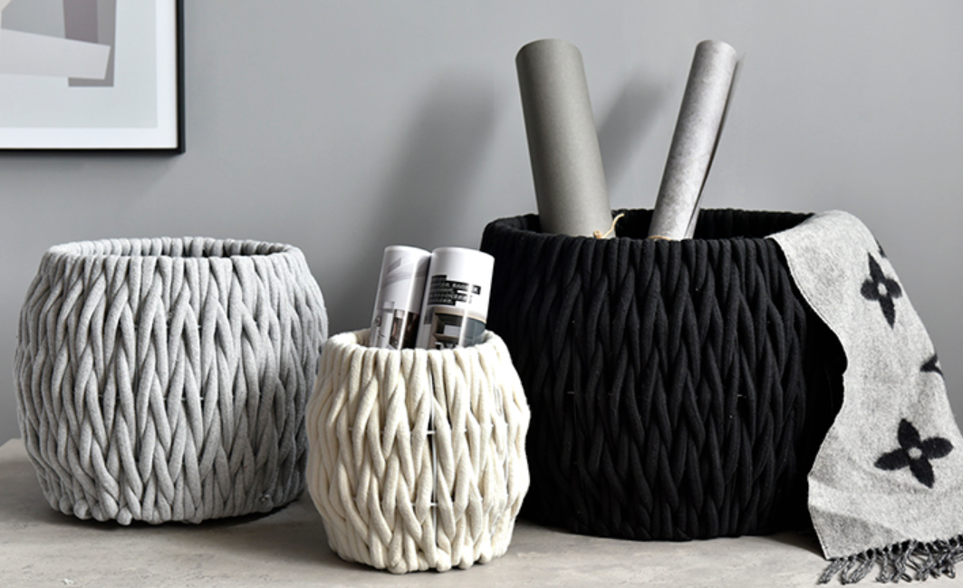 手工编织 脏衣篮 简约衣物收纳筐 复古收纳桶  民宿洗衣篮  环保材质 工厂直销详情2