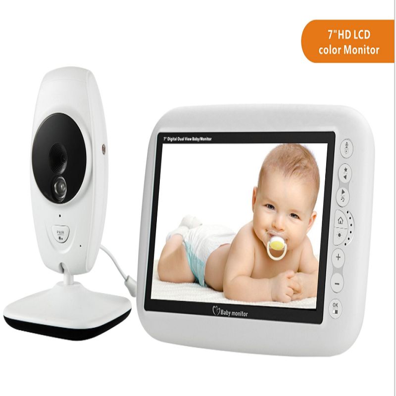 无线7寸婴儿监视器，720P高清无线摄像头baby monitor100万像素图