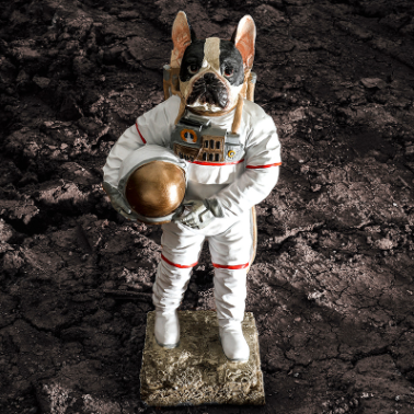 Astronaut space dog figurine, astronaut soft furnishing home decoration detail image 1