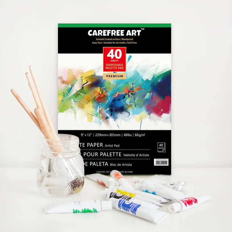 Paleta de pintura acrílica desechable 40 hojas 9 x 12 pulgadas bandeja de papel cojín libro de colores para pintura detail image 1