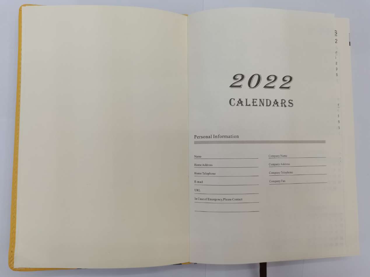2022年历本 笔记本西班牙语英语年历本商务笔记本几何系列详情图2