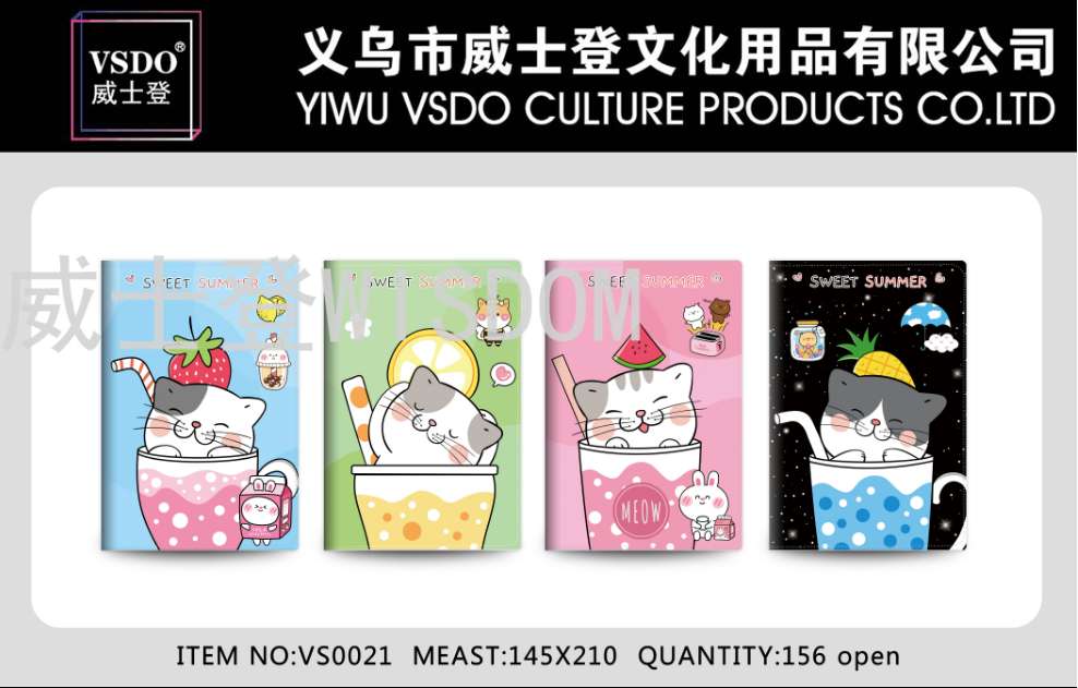 笔记本 记事本卡通皮本商务笔记本果汁猫系列笔记本详情图1