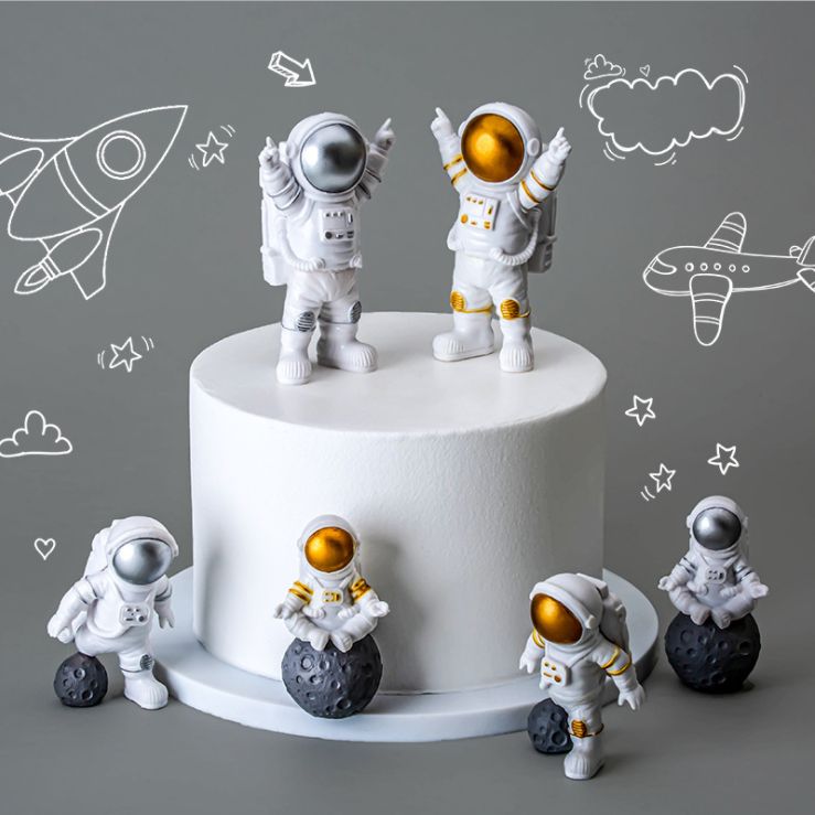 空宇航员生日蛋糕装饰
