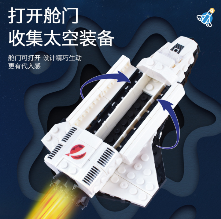 儿童益智拼装火箭积木模型玩具详情图4