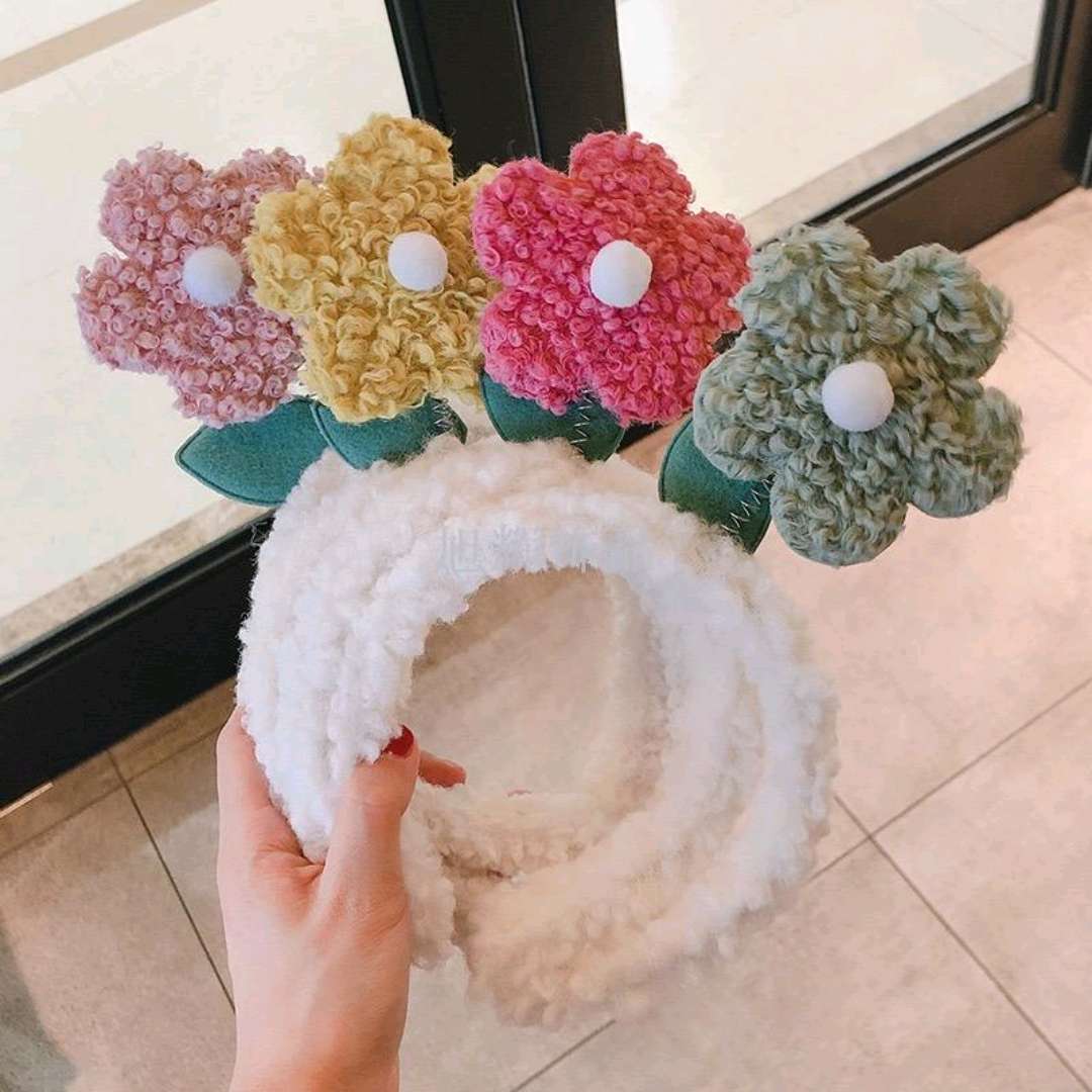 可爱珊瑚绒发饰蝴蝶结发带 法兰绒洗脸化妆豹纹波点束发带女头饰03