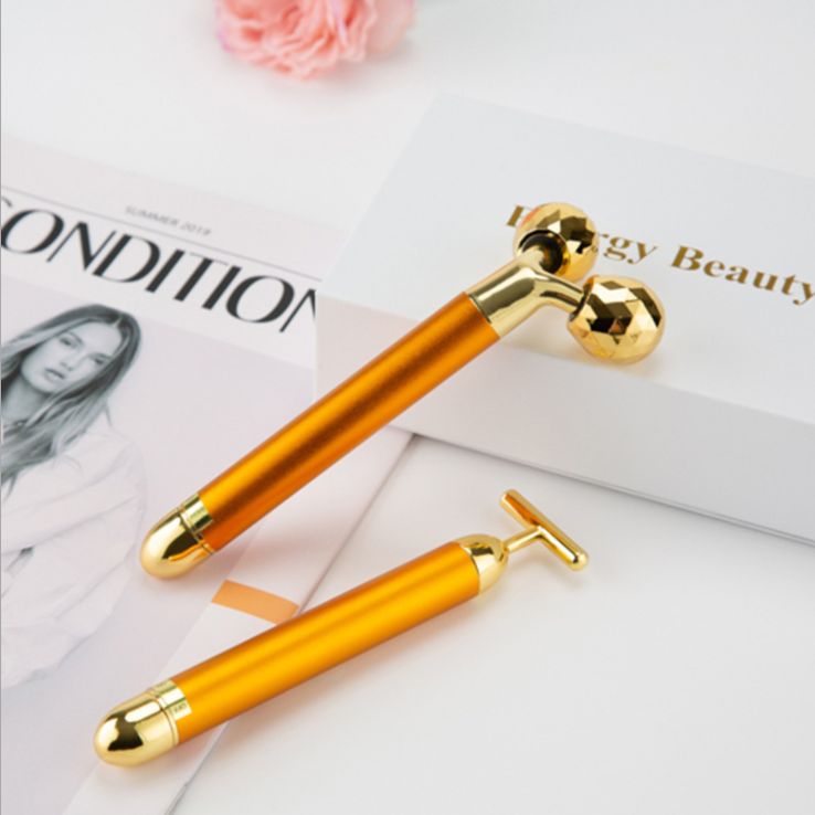 新款热销滚轮按摩黄金美容棒