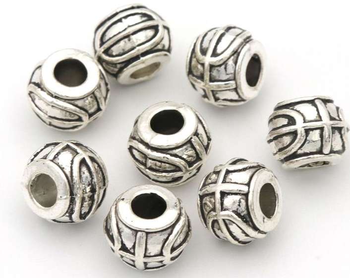 Alloy large-pore patterned beads details Picture