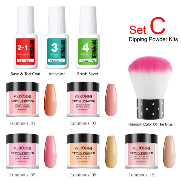 Nail polish moisturizing powder tool set detail image 4