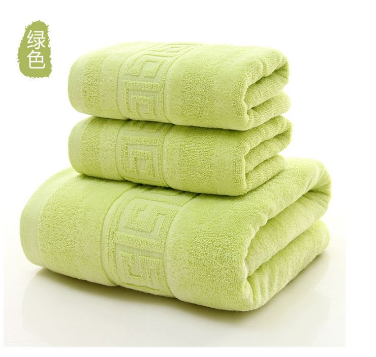 Tinglong High and low wool pure cotton towel and bath towel set Item Picture