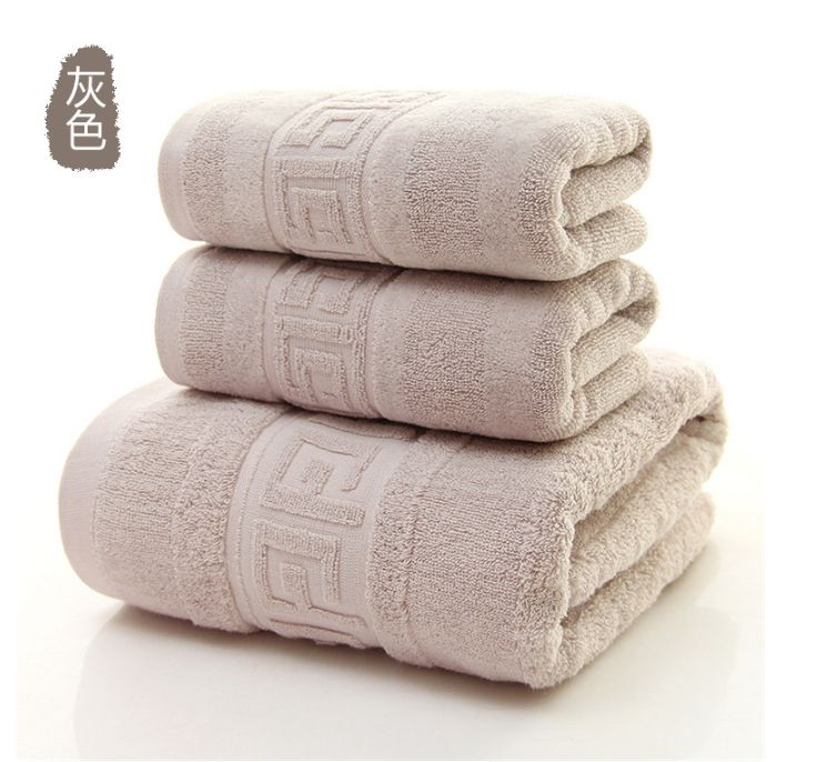 Tinglong High and low wool pure cotton towel and bath towel set