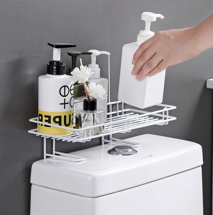 Wall-mounted wrought iron toilet stand