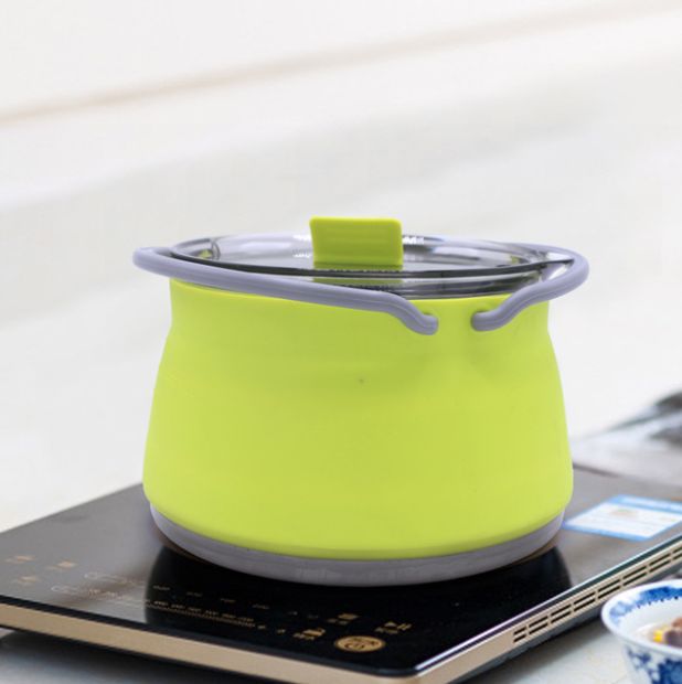 New portable camping silicone folding kettle Specification image