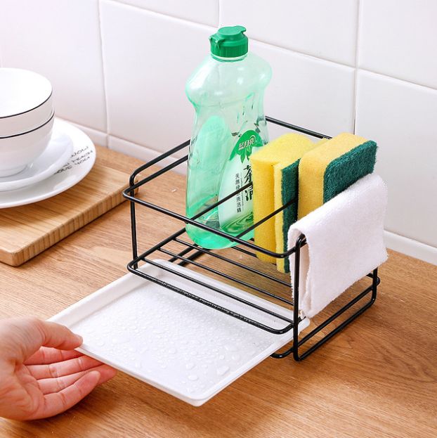 Kitchen sponge rack drain rack
