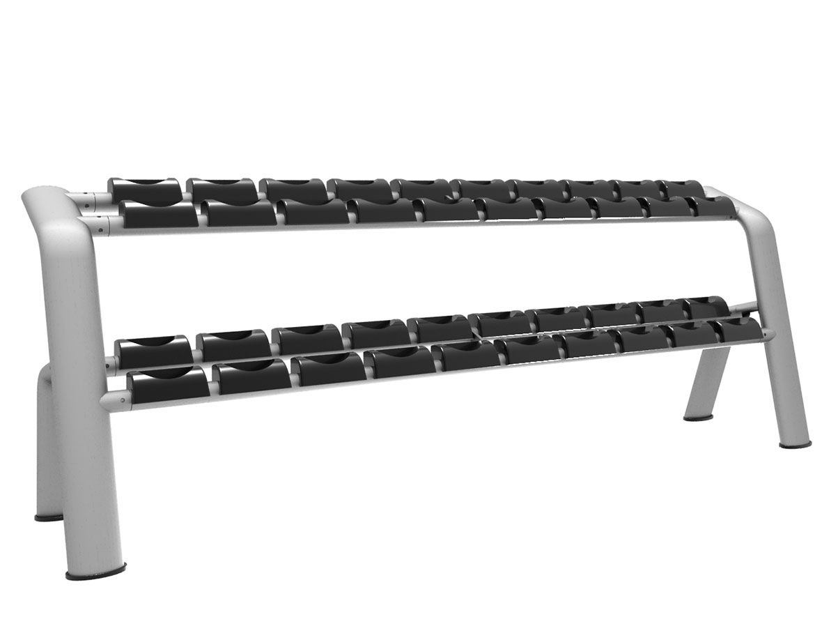 Factory direct sales Tylenol Gym attraction: TZ-6032 dumbbell frame (10 pairs) Yiwu wholesale