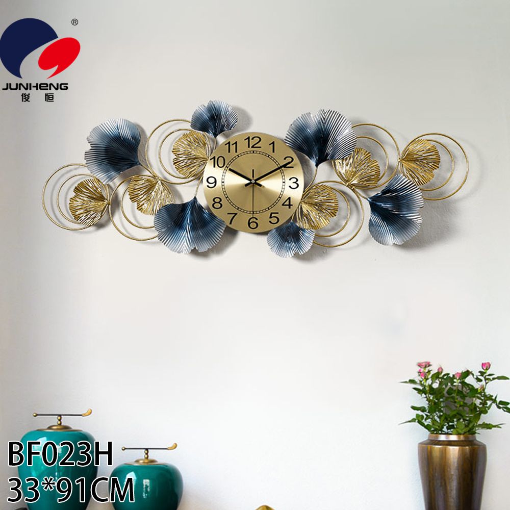 New Chinese light luxury style living room creative wall clock wall decoration clock pendant household atmosphere pendant silent clock