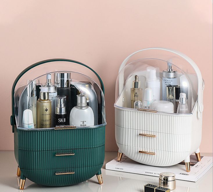 Light luxury cosmetics and skincare storage box