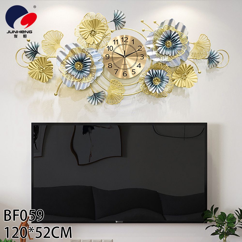 Creative fashion watch living room wall clock wall hanging decoration performance generation of light luxury home new Chinese watch silent clock