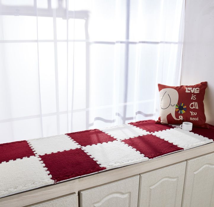 Patchwork velvet floor mat, velvet surface carpet, jigsaw puzzle foam mat Specification image
