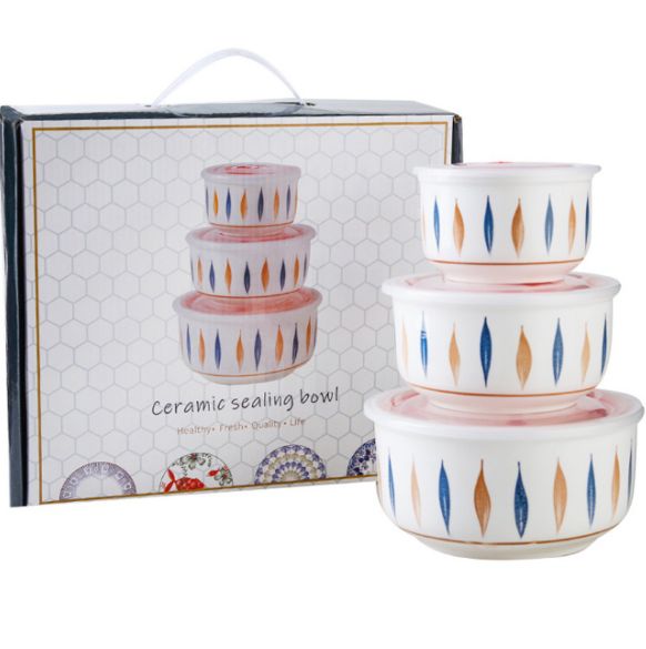 Three-piece ceramic bowl set Specification image