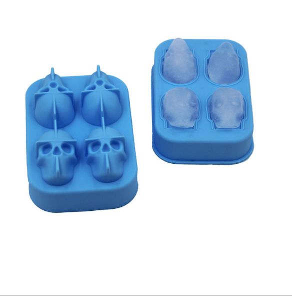 Creative 4 skull shape cube cube silicone ice cube
