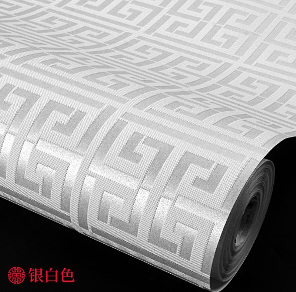 无纺布墙纸白底实物图