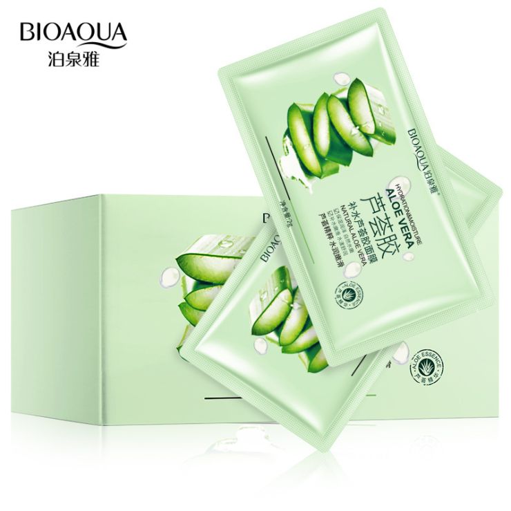 Poquanya hydrating Aloe gel Mask Brightening skin pore shrinking mask Hydrating mask improving dry patch mask