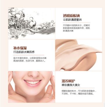 Poquanya flawless BB Cream Concealer repair makeup Foundation cushion BB CC moisturizing natural makeup clear concealer Specification drawing