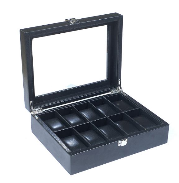 New 12-position leather watch storage case