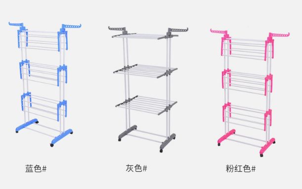 Multifunctional folding floor-to-ceiling drying hanger Item Picture