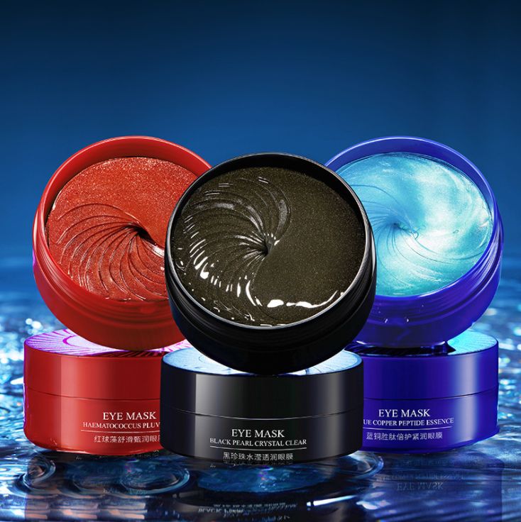 Poquanya blue copper peptide times tight moisturizing eye mask moisturizing delicate delicate water tender water ying red algae black pearl eye mask eye care Item Picture