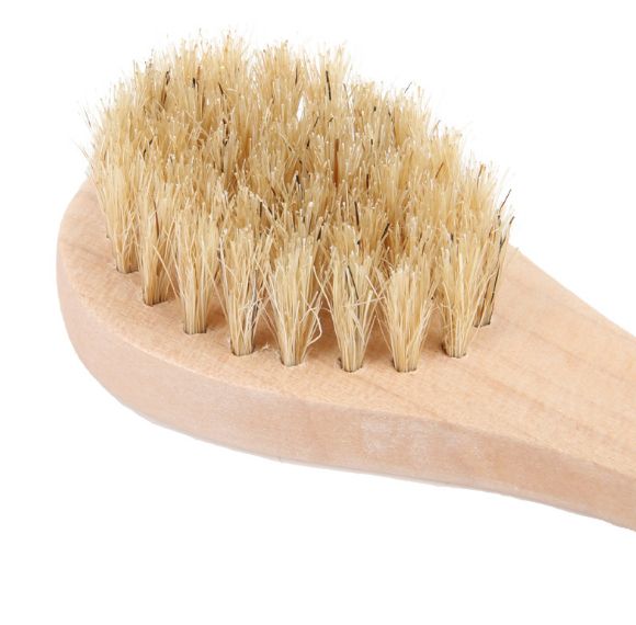 木制猪鬃毛刷白底实物图