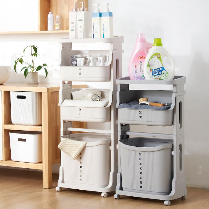 Bathroom laundry rack