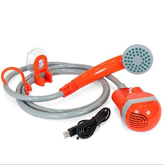 Portable car household charging outside shower electric shower head