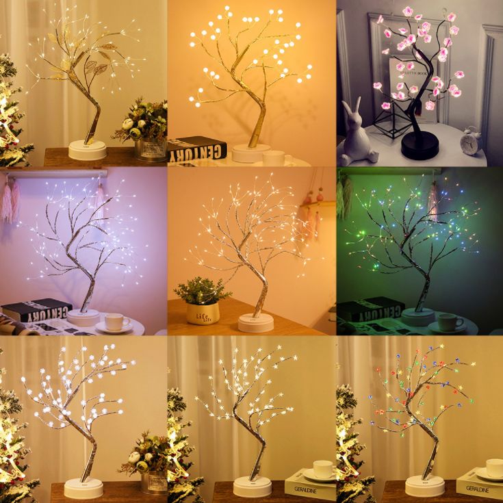 Creative led pearl tree light, starry night light