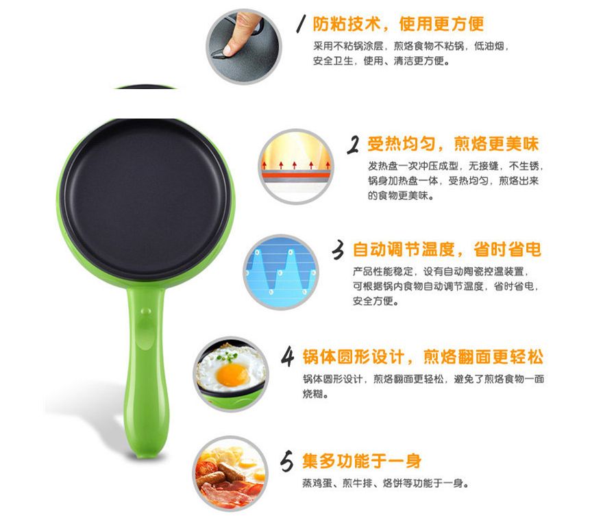 Non-stick mini electric frying pan Item Picture