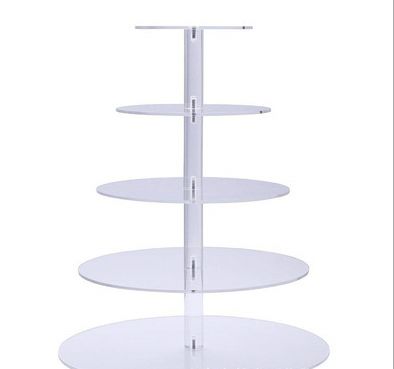 Transparent acrylic round cake display stand