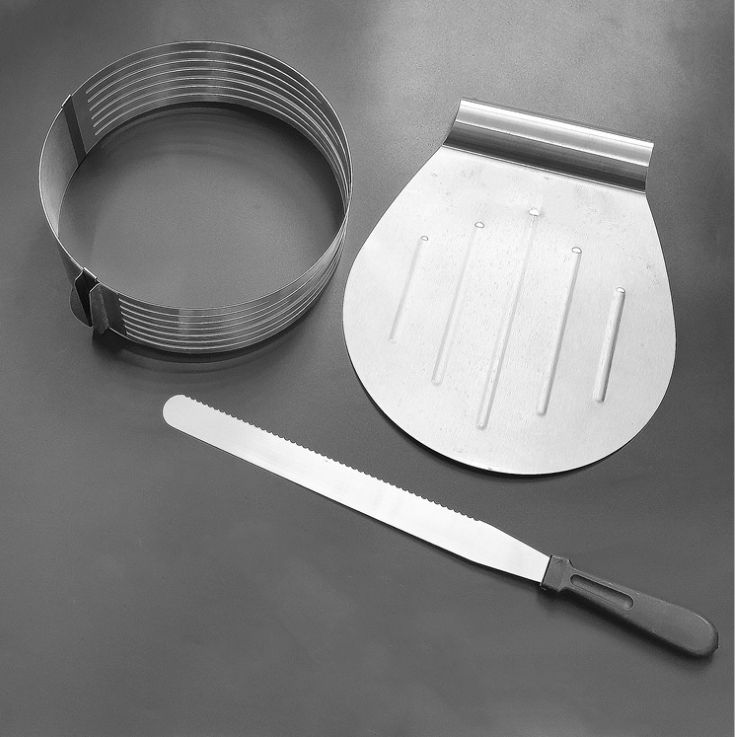 New Baked mousse Ring Cake Mobile Bread knife 3-piece set