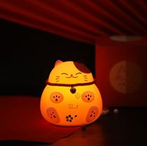 Creative cartoon lucky cat silicone lamp