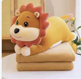 Lion throw pillow, quilt, dual-purpose cushion, sofa, office midday rest pillow, air-conditioned car waist pillow Specification image