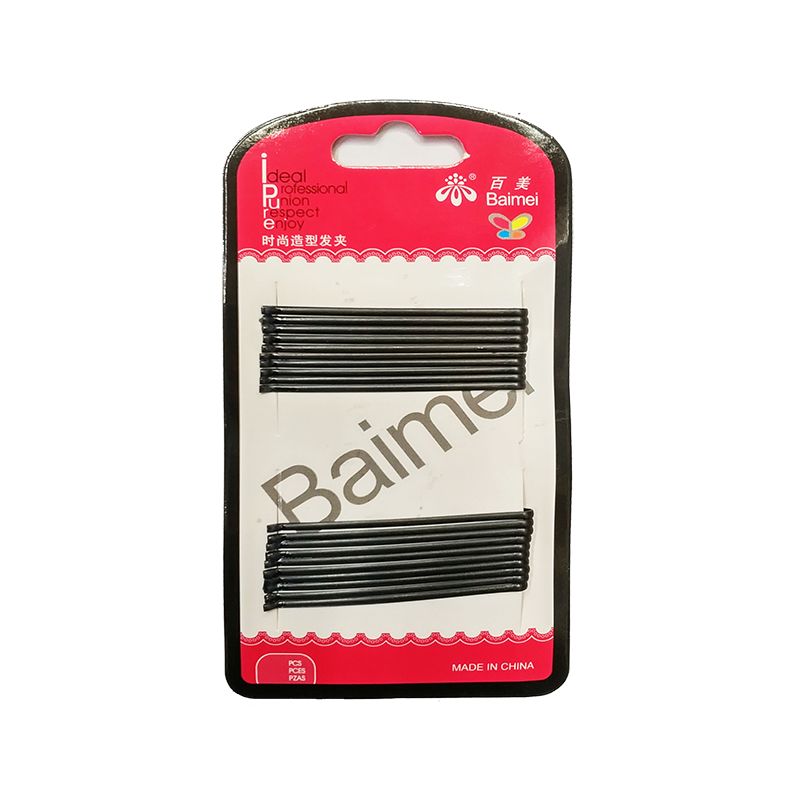 Red card large steel wire clip, black straight clip hair clip, Korean adult wave clip, small black clip headwear details Picture