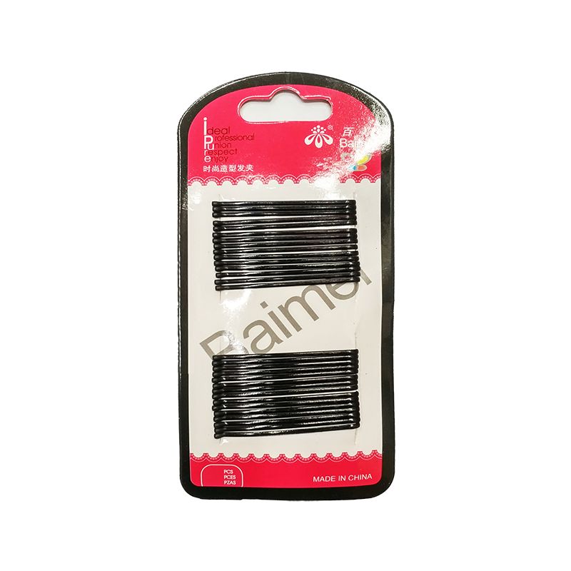 Red card, small wire clip, black straight clip, hair clip, Korean adult wave clip, small black clip headwear details Picture