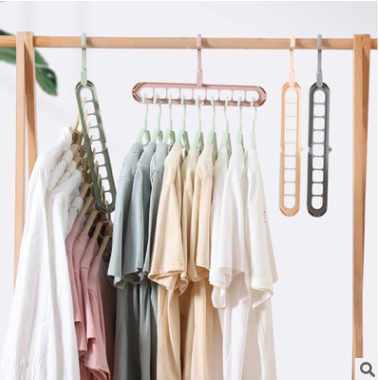 Magic plastic hangers Multifunctional folding hangers clothes racks Drying hangers thumbnail