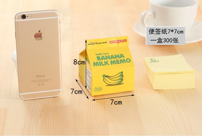 Cute milk box draw sticky notes Item Picture