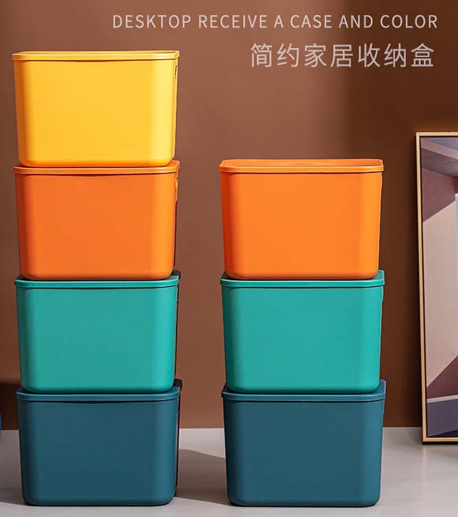 Sundry desktop organizer Snack storage basket Plastic cosmetics household organizer Dormitory kitchen organizer box 5 thumbnail